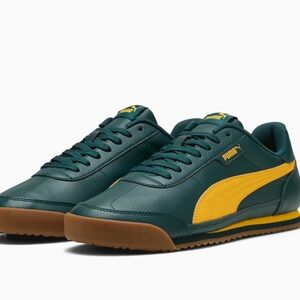 PUMA Men's Green and Yellow Sneakers
